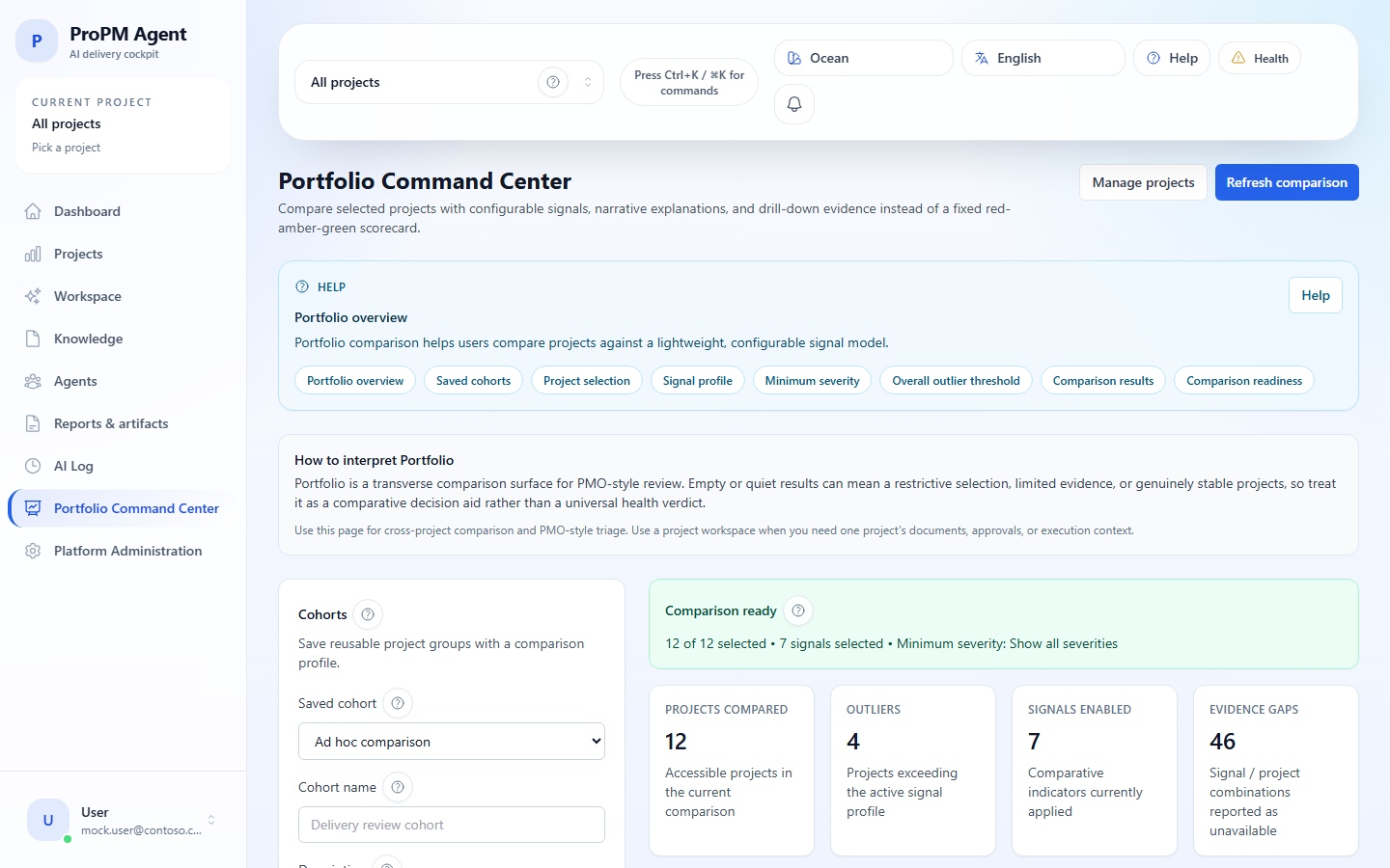 Portfolio command center