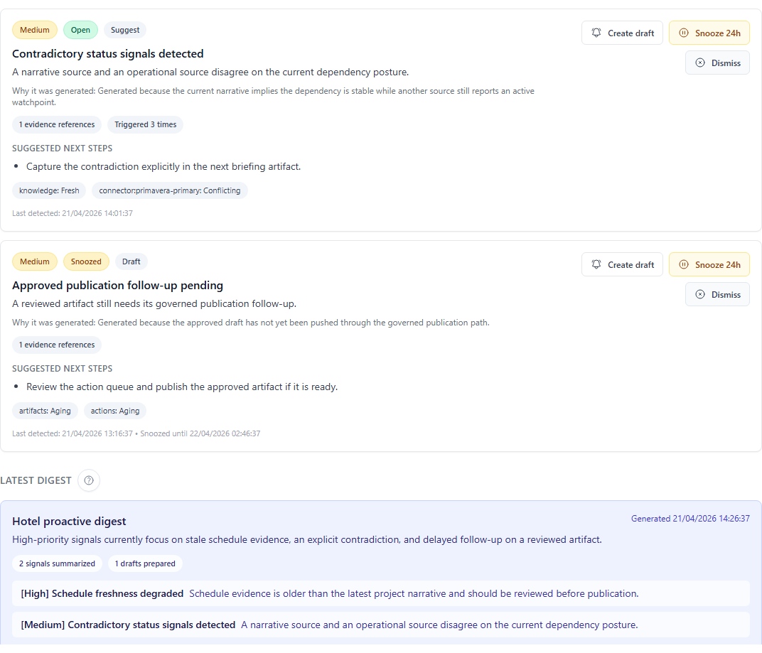 Workspace signals and notification drafts