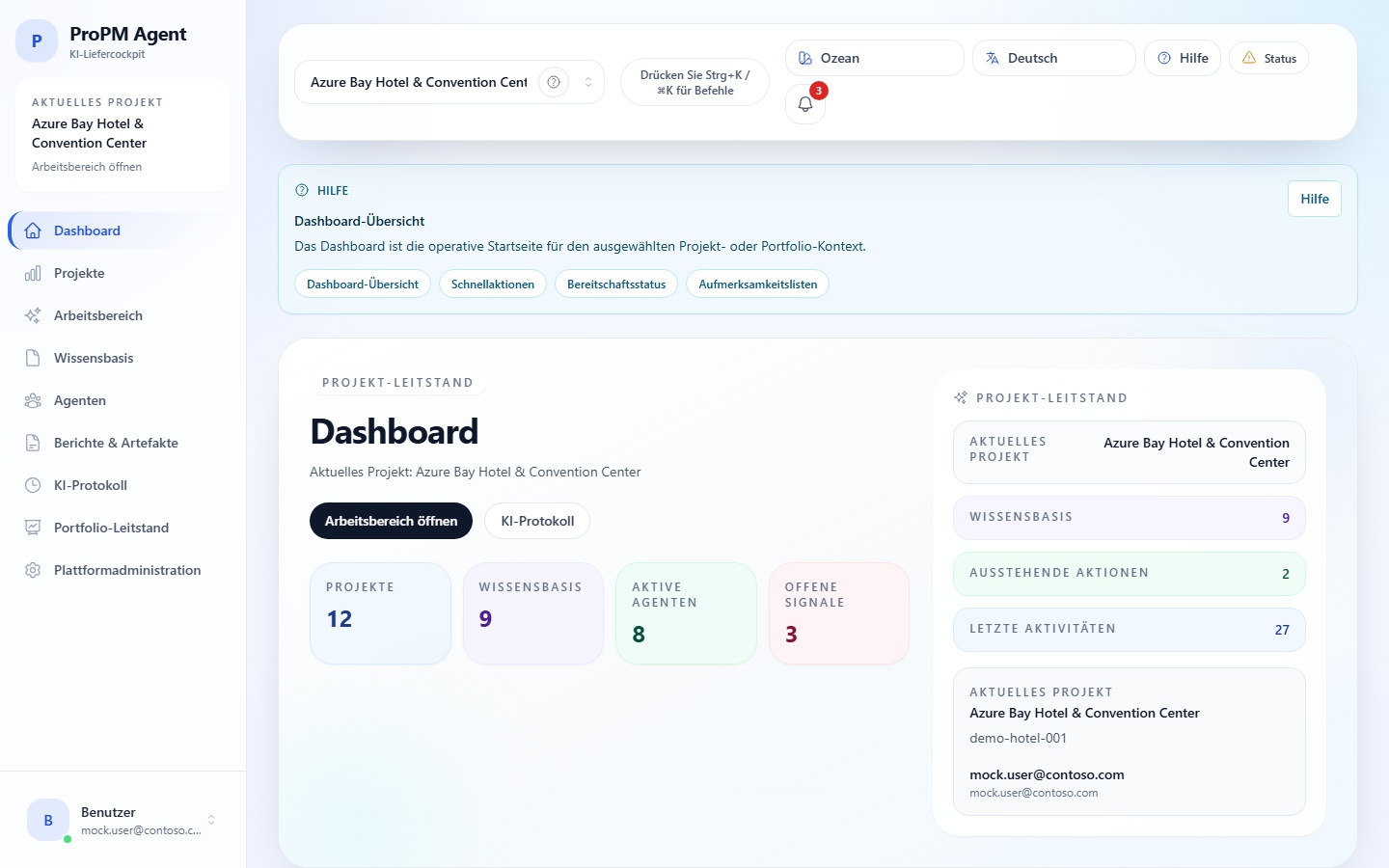 Übersicht der Anwendung