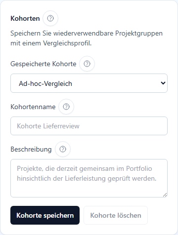 Portfolio-Kohorteneditor