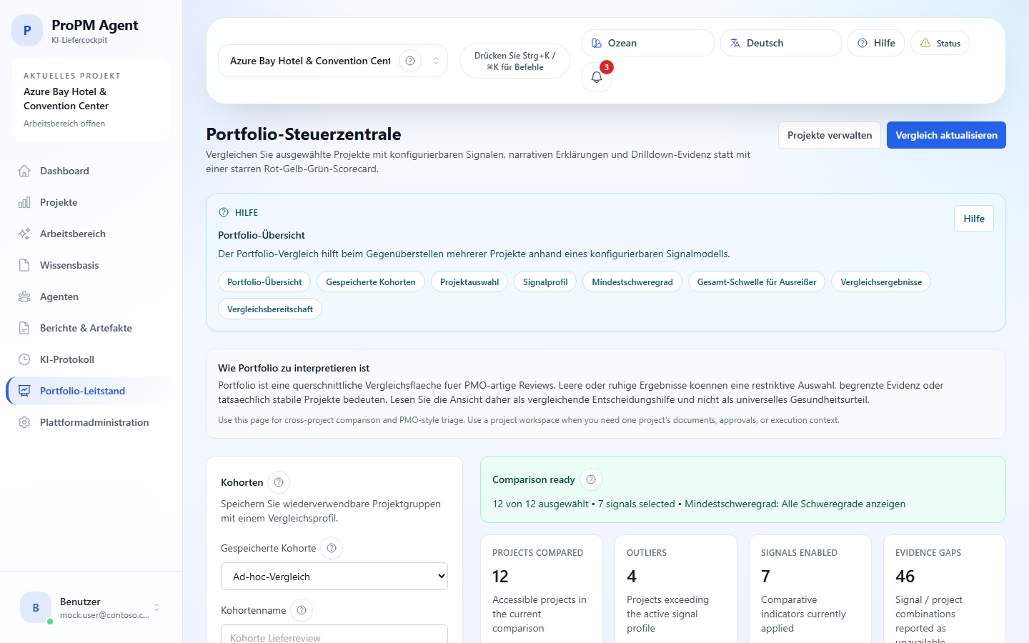 Portfolio-Befehlszentrale