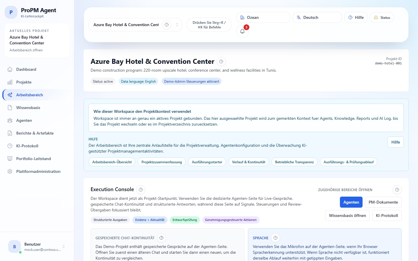 Projektarbeitsbereich