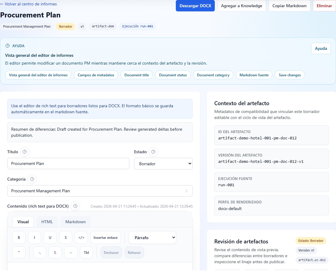 Editor PM Doc y revisión documental