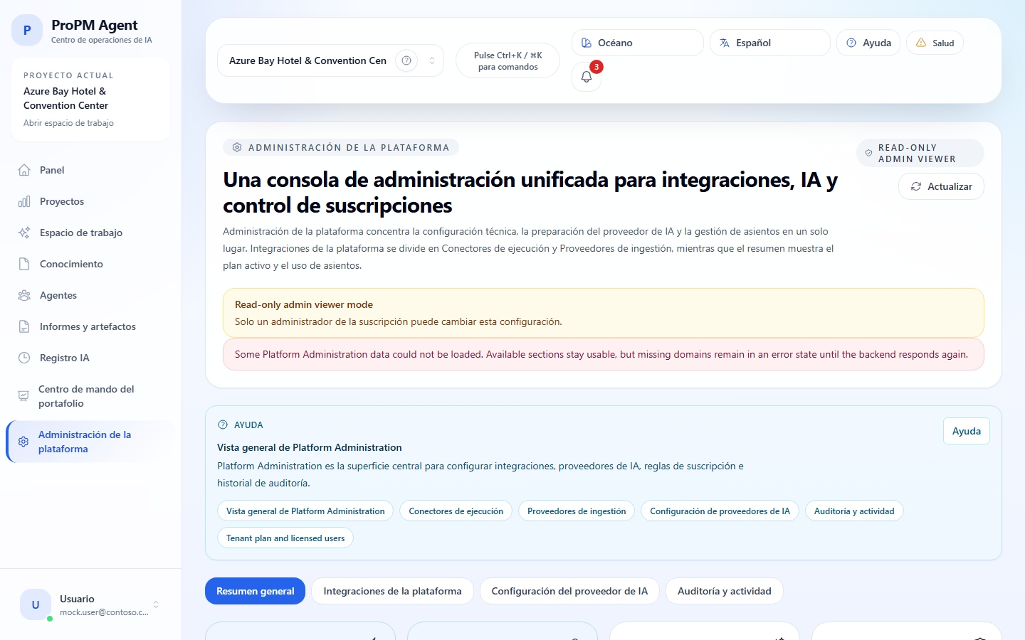 Administración de la plataforma